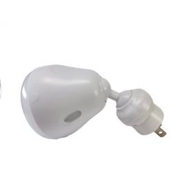 Carrismann Bright Night Light LED Motion and Light Sensor AC Outlet Plug-in Flexible Neck Rotatable PIR Automatic Lamp Dusk to Dawn 5W Garage Stairway Basement Hallway