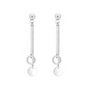Elli Geo Basic Women's Earrings Chain Circle Bar in 925