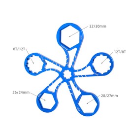 HOUSON Bicycle Front Fork Tool, Repair Tool Top Cap Removal Socket Key Suspension Fork Key for Mountain Bikes - 8T/12T/24-32 mm for Suntour XCR/XCT/XCM/RST and Air Forks