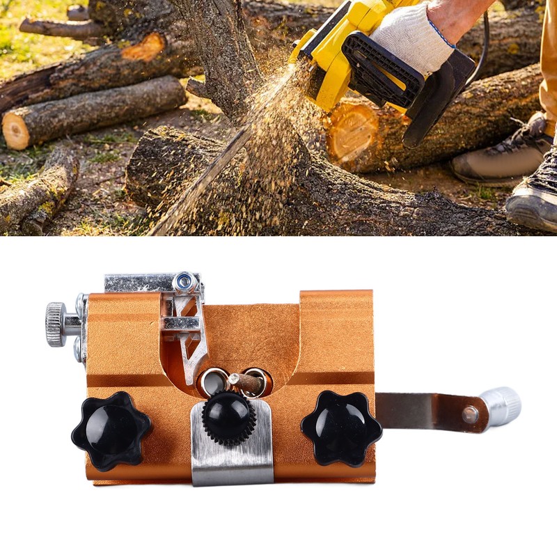 Chainsaw Sharpener Iron Hand Crank Universal Chainsaw Sharpening Clamp Jig