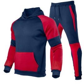 HHGKED Men's Track Suits 2 Piece Set Active Jogging Suits Long Sleeve Sweatsuits Casual Outfits
