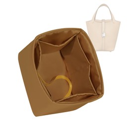 ZYZii Purse Organizer for Picotin 18/22,Silky Smooth Insert,Lightweight Inside Bag,Luxury Handbag Storage(Picotin 22,Biscuit)
