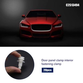 OTOTEC 20 Sets of Car Interior Door Card Trim Panel Lining Moulding Clips White Fasteners Retainers Compatible With S-Type X-Type C2S13494