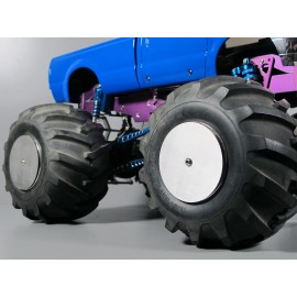 Tamiya 4pcs Aluminum Wheel Rim Disc Cover Tamiya 1/10 Juggernaut Clodbuster Bullhead