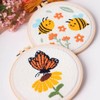 YEESAM ART Punch Needle Kit with Butterfly and Sunflower Patterns,