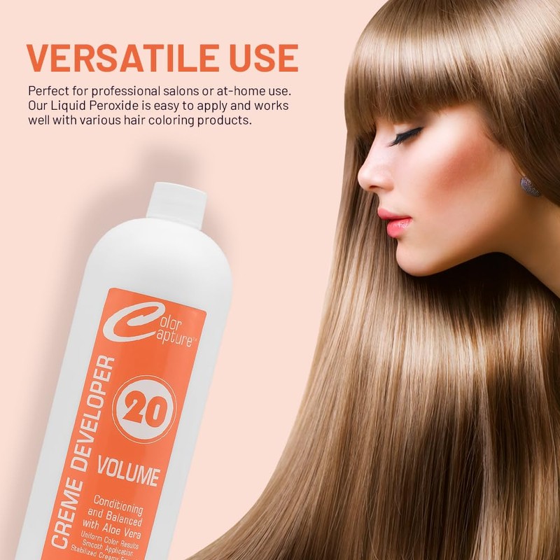 COLOR CAPTUR - 20 Vol Liquid Peroxide, Vibrant Color Developer