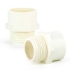 ERGAOBOY 10pcs 3/4" BSP Male Thread to 25MM White PVC