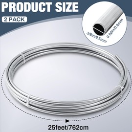 MorningRo 2 Pcs 304 Stainless Steel Tubing Coil Applied for Making Fuel Pipe Coils, Wort Cooling and Automobile Applications (1/4" X 25 ft)