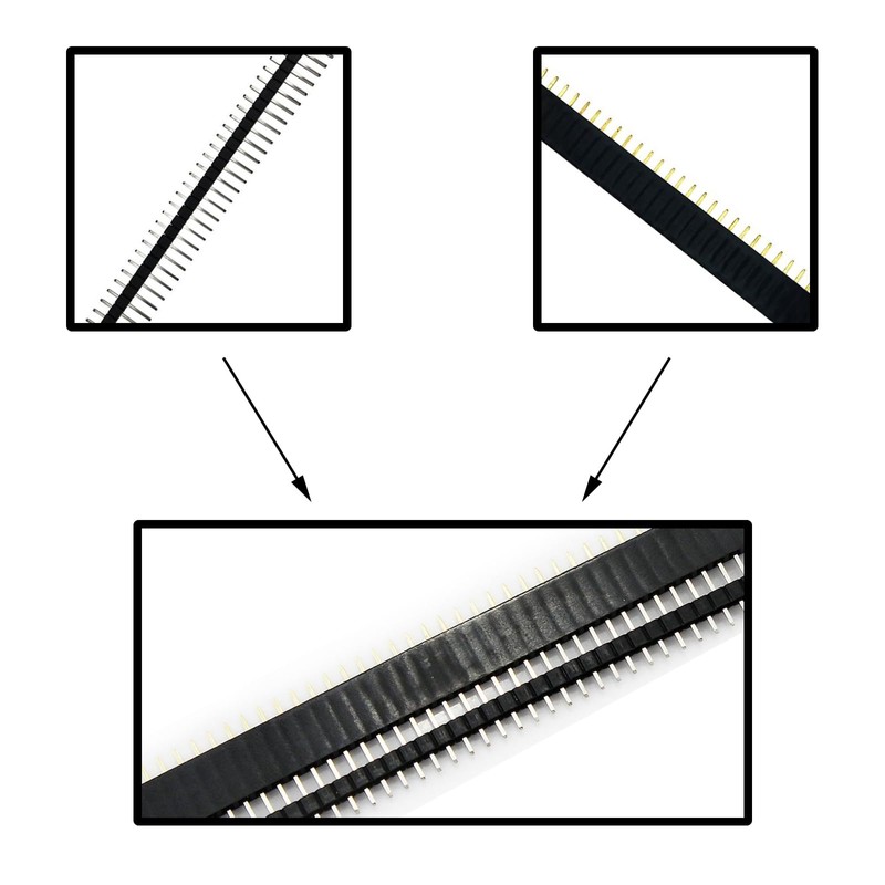 Pack of 50 2.54 mm Breakaway Board 40 Pin Connector