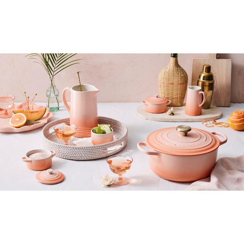 Le Creuset Stoneware Mini Round Cocotte, 8oz., Peche
