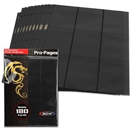 BCW Supplies Black Double-Sided 9-Pocket Pages Holder (10-Pack)