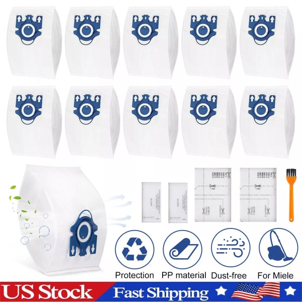 Unbranded 15Pcs Vacuum Cleaner AirClean 3D Efficiency Dust Bags Replace