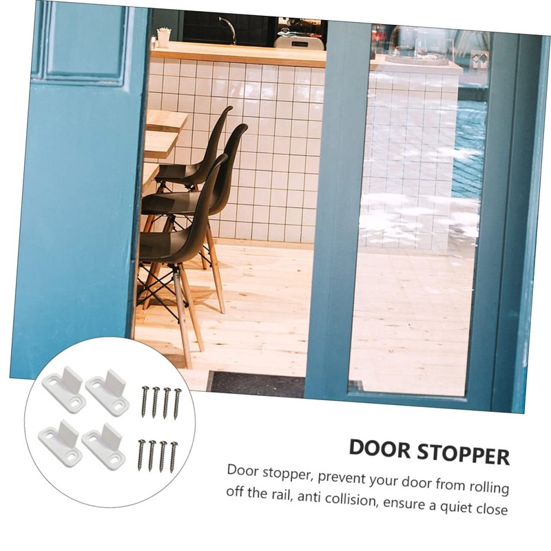 DOITOOL 6 Sets Sliding Door Track Guide, Barn Door Floor