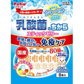 Petio Lactic Acid Bacteria Stick Jelly, Fruit Mix Flavor, Pack of 8