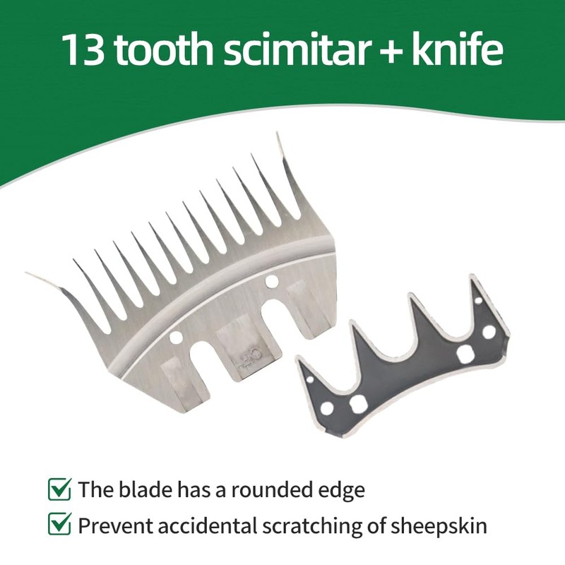 Lucky Farm Sheep Shears Blades Curved Wool Shearing Comb and