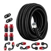 EVIL ENERGY 6AN PTFE Fuel Line Kit,E85 Nylon Braided Fuel