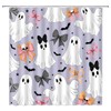 NYCCSM Halloween Bow Ghost Shower Curtain Hooks,71W x71H