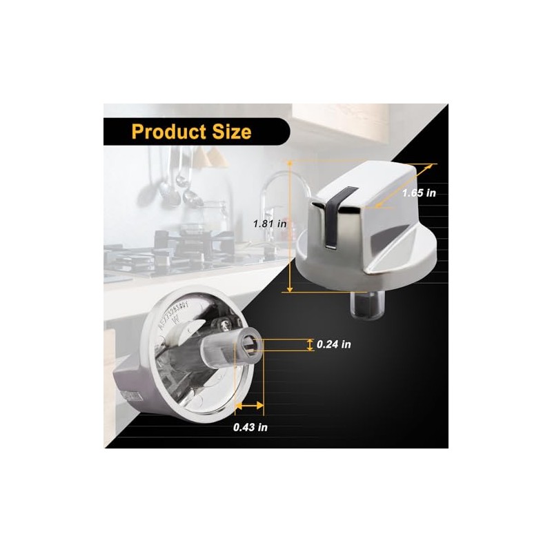 KAMONILIASS 3-Pack AEZ73293801 Burner Control Knob Assembly is Compatible with