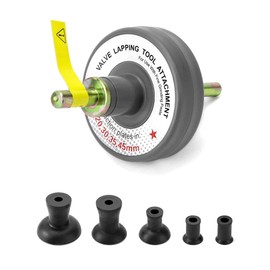 QWORK Valve Lapping Tool Kit, Universal Valve Lapping Attachment Tool for Grinding Small Engine, 5 Suction Plates, 1000rpm to 1250rpm