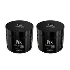 BY MIA Clay and Chill Wax 130ml (2 Pack) | Matte Look | Firm Hold | Edge Control | Hair Wax for Men & Women