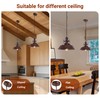 14" Copper Farmhouse Pendant Light, Retro Red Bronze
