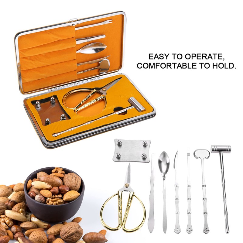 8-Piece Seafood Tool Set, Lobster Crab Cracker Tools, Stainless Steel