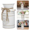Kichvoe Farmhouse Flower Jug Rustic Pitcher Vase for Artificial Fresh