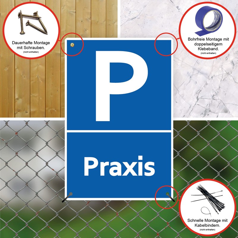 Strobo Praxis Sign, 20 x 30 cm, Made From Sturdy