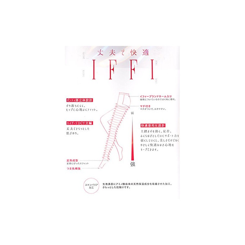 Gunze ff3700 IFFI DCY Mixed Stockings, (027) Vermon Brown