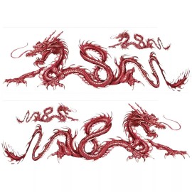 Pilot Automotive Lot 2 pack2 Chinese Red Dragon Sticker Vinyl Decal Lethal Threat weatherproof