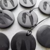 Shungite crystal Amulet of Knowledge, "OWL" real black shungite pendant,