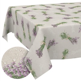 Fabric Tablecloth Washable Table Linen Tablecloth Cotton Polyester Lavender Beige Round 140 cm Indoor / Outdoor Tablecloth