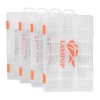 LARIPOP Fishing Tackle Box Set with Adjustable Dividers, Transparent Organizer