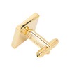 1 Pair French Cufflinks Double Layer Electroplating Polished Brass Gold