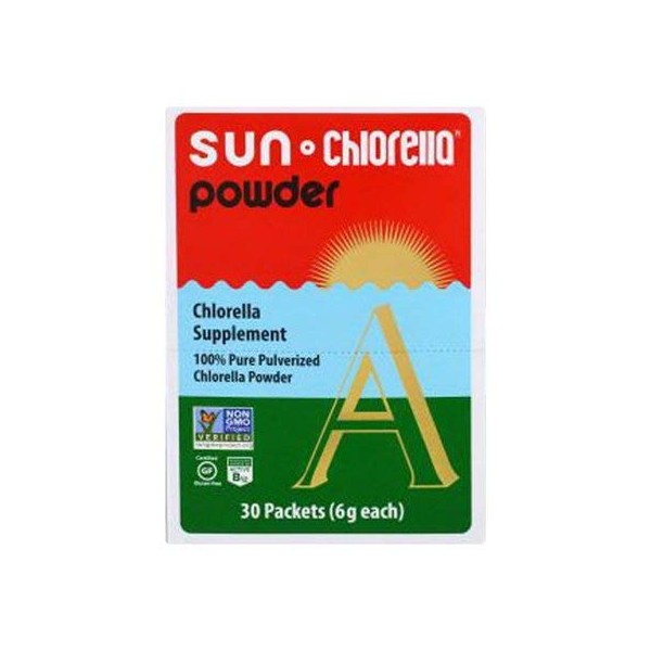 Sun Chlorella Powder Packets Superfood Health Supplement, 30 Ea