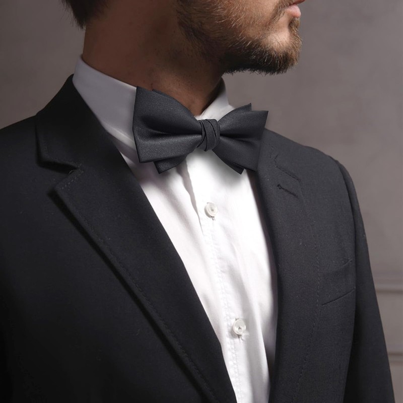 Mebamce Adjustable Bowtie Men Senior Bowtie Pre-Tied Bow Tie Classic