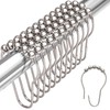 Shower Curtain Rings, Rust Proof Metal Shower Hooks for Bathroom