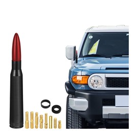Car Bullet Antenna Mast, Replacement Short Antenna Mast, Vehicle Accessories Universal for GM Chevy Silverado 1500 2500 3500 HD Avalanche GMC Sierra 1500 2500 Denali Heavy Duty Pickup Trucks (Red)