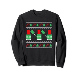 Hässliche Weihnachten Nail Artist X-Mas Santa Claus Neujahr Nails Sweatshirt