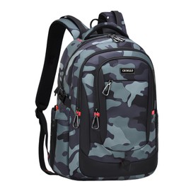 GRUOTEIS Camo School Backpack for Boys, Camouflage Bookbags Boys Backpack for Elementary Middle Junior High School Bag Kids, C-Camo 02