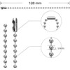 SHINIDE 200pcs Ball Chain with Connector Silver 1.5mm Ball Diameter