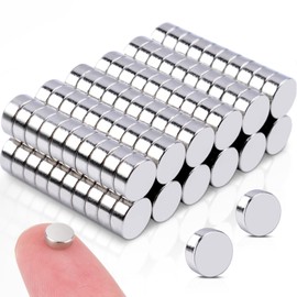 Pack of 120 Small Magnets Strong, 4 x 1.5 mm Mini Magnets Round Neodymium Magnets Strong, Small Magnets Fridge Magnets for Magnetic Board, Whiteboard, Crafts, Card