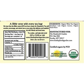 Organic Peach White Bible Verse Tea