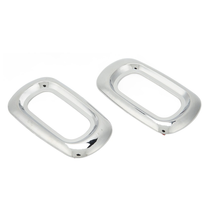Pair Side LED Marker Light Covers Chrome Bezels Waterproof Heat