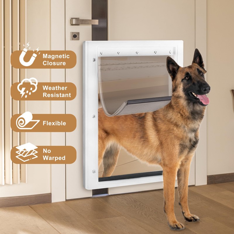 Morikey Large Dog Door Replacement Flap with Screws, Compatible with