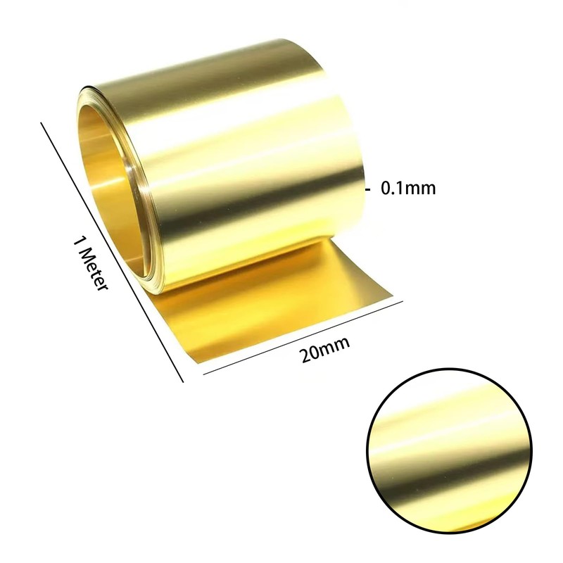 Pure Brass Metal Sheet Foil,Brass Sheet Roll,Brass Thin Foil Roll,0.1MM*20MM*1M