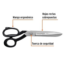 Truper TI-12, Tijera para sastre industrial 12", acero