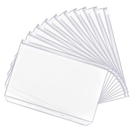 A6 Löcher Binder Taschen,20 PCS PVC Dokumententasche A6 Abheftbar Wasserdichter Kunststoff Budget Binder Taschen 6-Loch Bindertaschen Transparent Loseblatt Taschen für Büro Schreibwaren