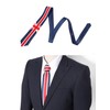 M.H.A.style 9089 Men's Necktie, Union Jack, Patterned Necktie, Casual, a.