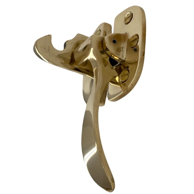 Left or Right Handed Ice Box Latch in Solid Brass